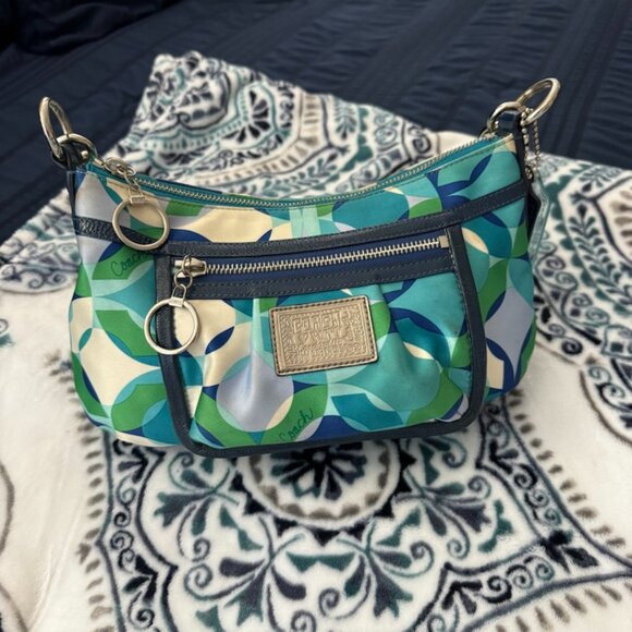 Coach Poppy Kaleidoscope Shoulder Bag - Picture 1 of 8